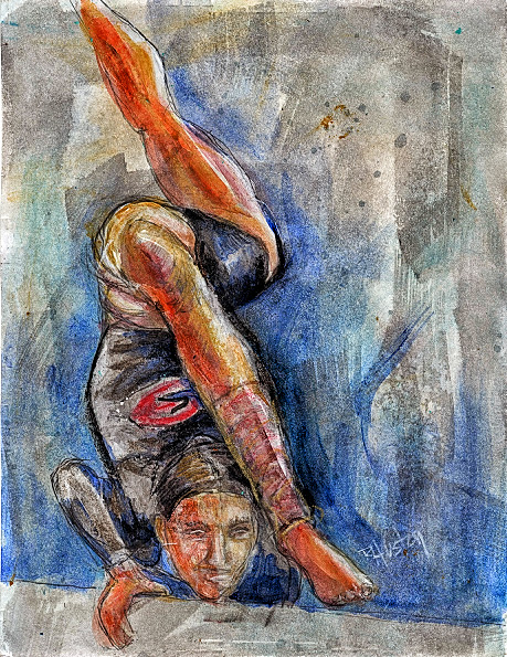 Dance 23, the hidden language 8x11, graphite, acrylic and pastel